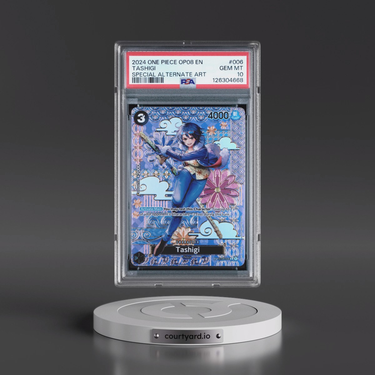 2024 One Piece OP08-Two Legends #006 Tashigi - Special Alternate Art (PSA 10 GEM MINT)