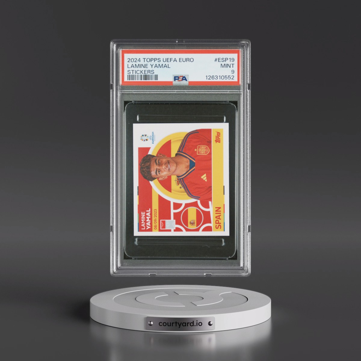 2024 Topps UEFA Euro 2024 Stickers #ESP19 Lamine Yamal (PSA 9 MINT)