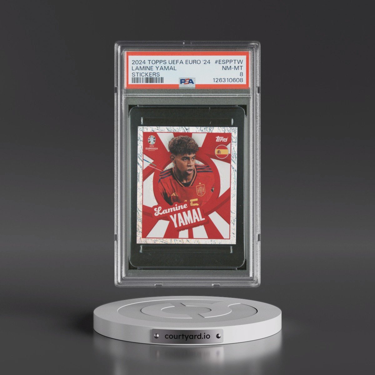 2024 Topps UEFA Euro 2024 Stickers #ESPPTW Lamine Yamal (PSA 8 NM-MT)