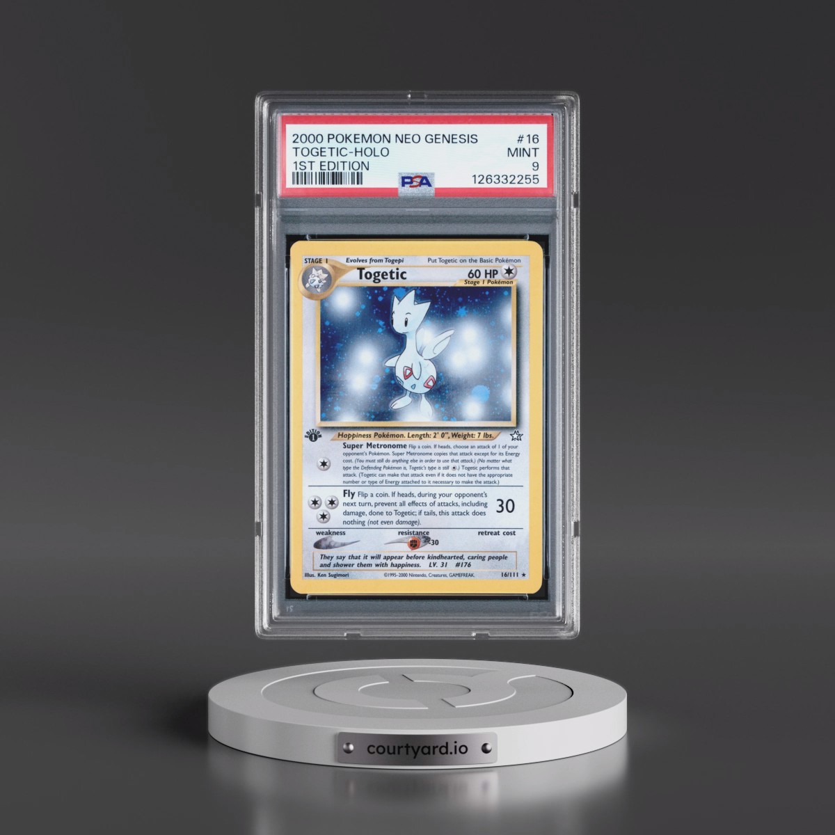2000 Pokémon Neo Genesis #16 Togetic - 1st Edition Holo (PSA 9 MINT)