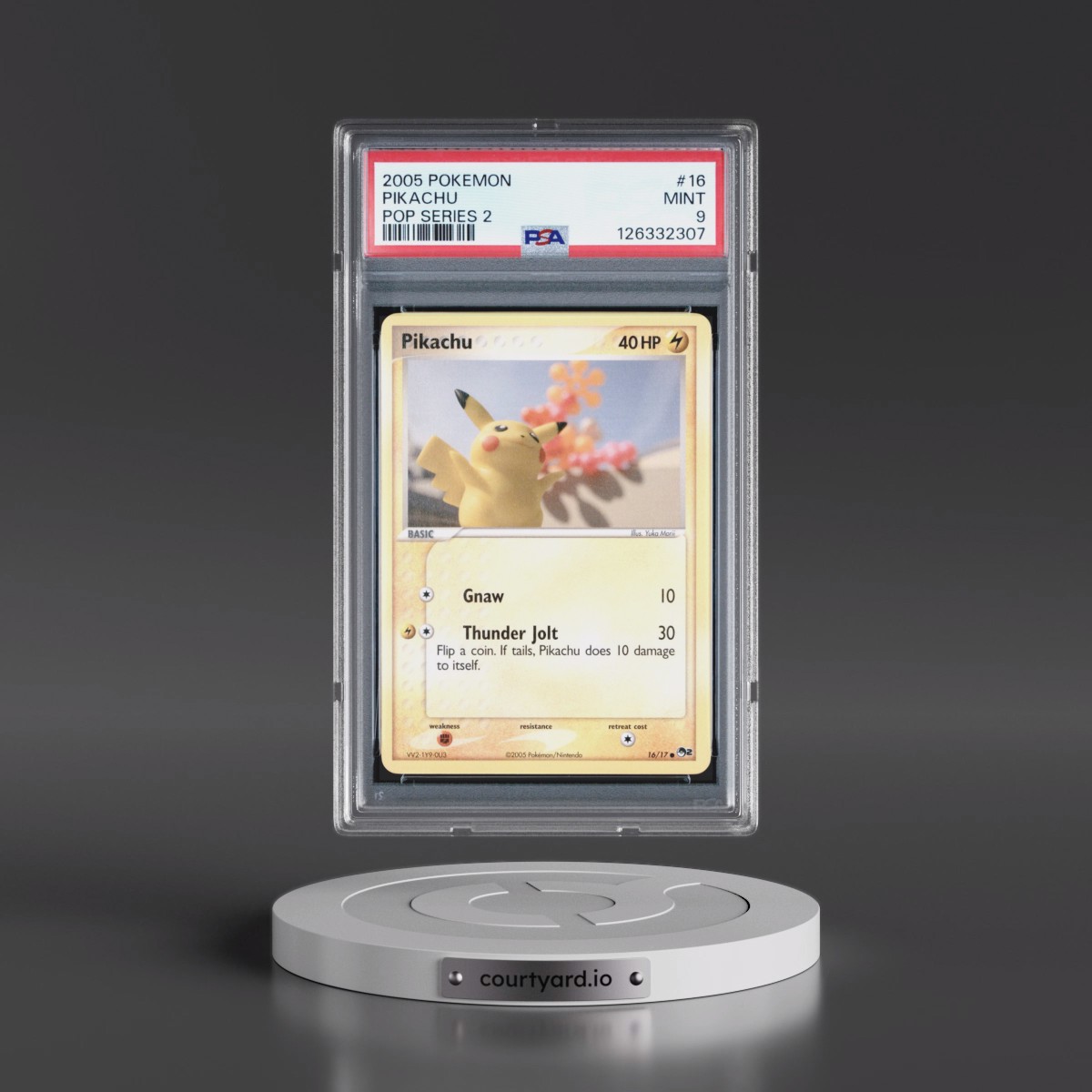 2005 Pokémon Pop Series 2 #16 Pikachu (PSA 9 MINT)