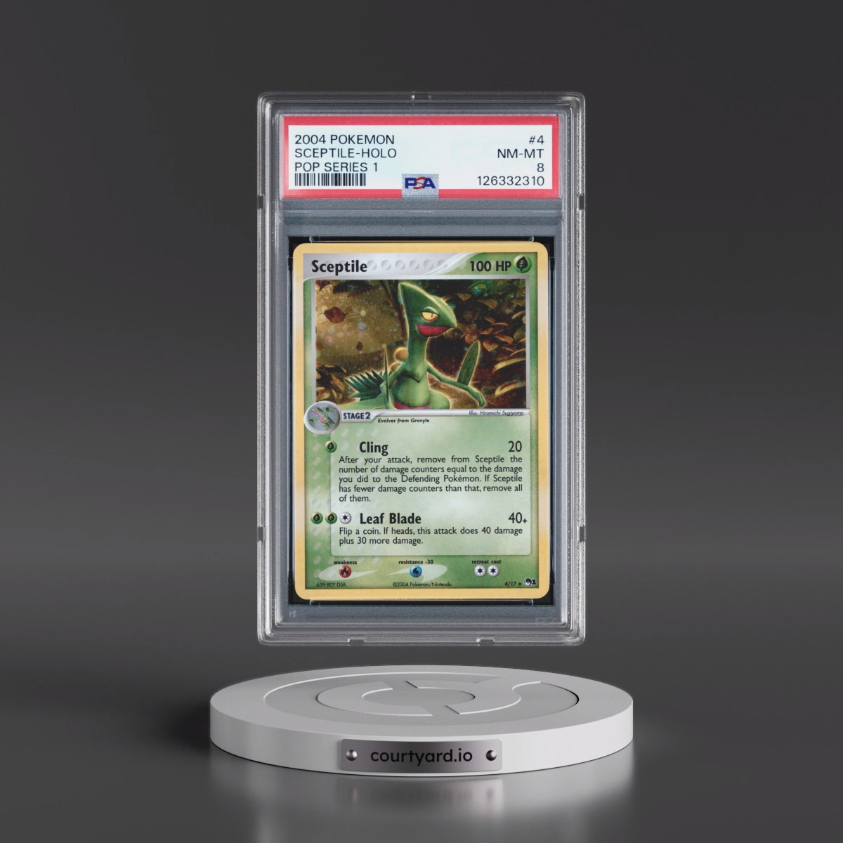 2004 Pokémon Pop Series 1 #4 Sceptile - Holo (PSA 8 NM-MT)