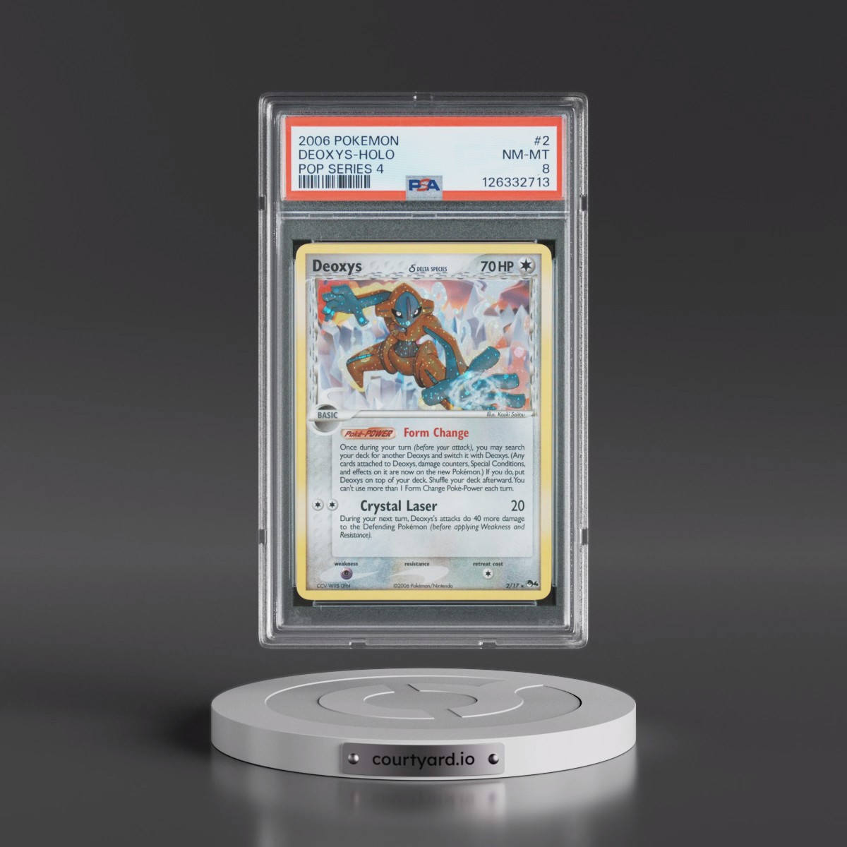 2006 Pokémon Pop Series 4 #2 Deoxys - Holo (PSA 8 NM-MT)