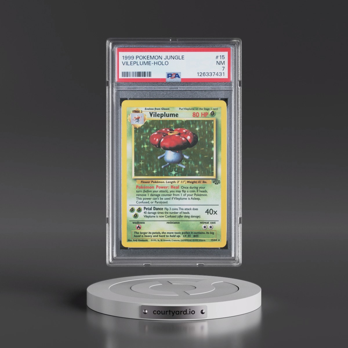 1999 Pokémon Jungle #15 Vileplume - Holo (PSA 7 NM)