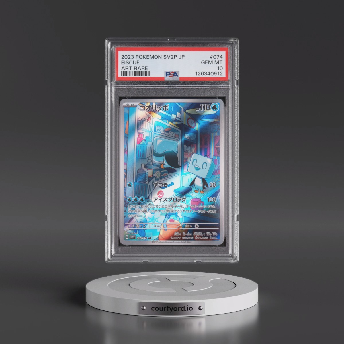 2023 Pokémon Sv2p-Snow Hazard #074 Eiscue - Art Rare (PSA 10 GEM MINT)