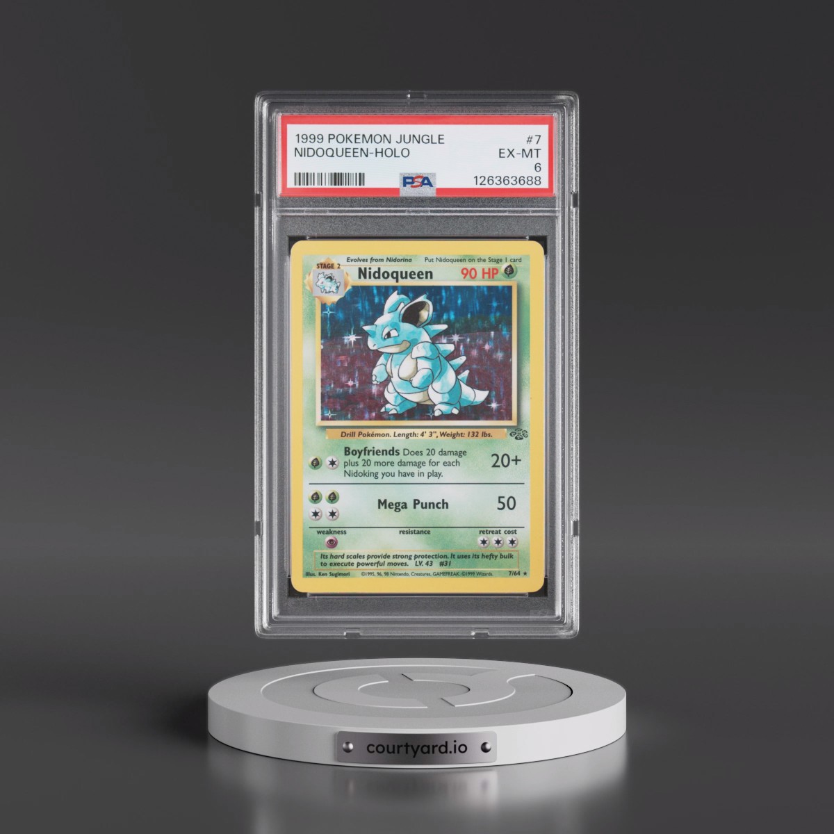 1999 Pokémon Jungle #7 Nidoqueen - Holo (PSA 6 EX-MT)
