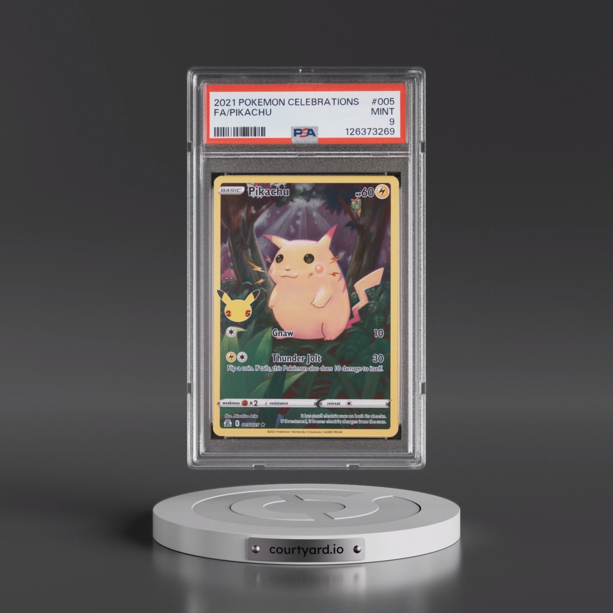 2021 Pokémon Celebrations #005 Pikachu - Full Art (PSA 9 MINT)