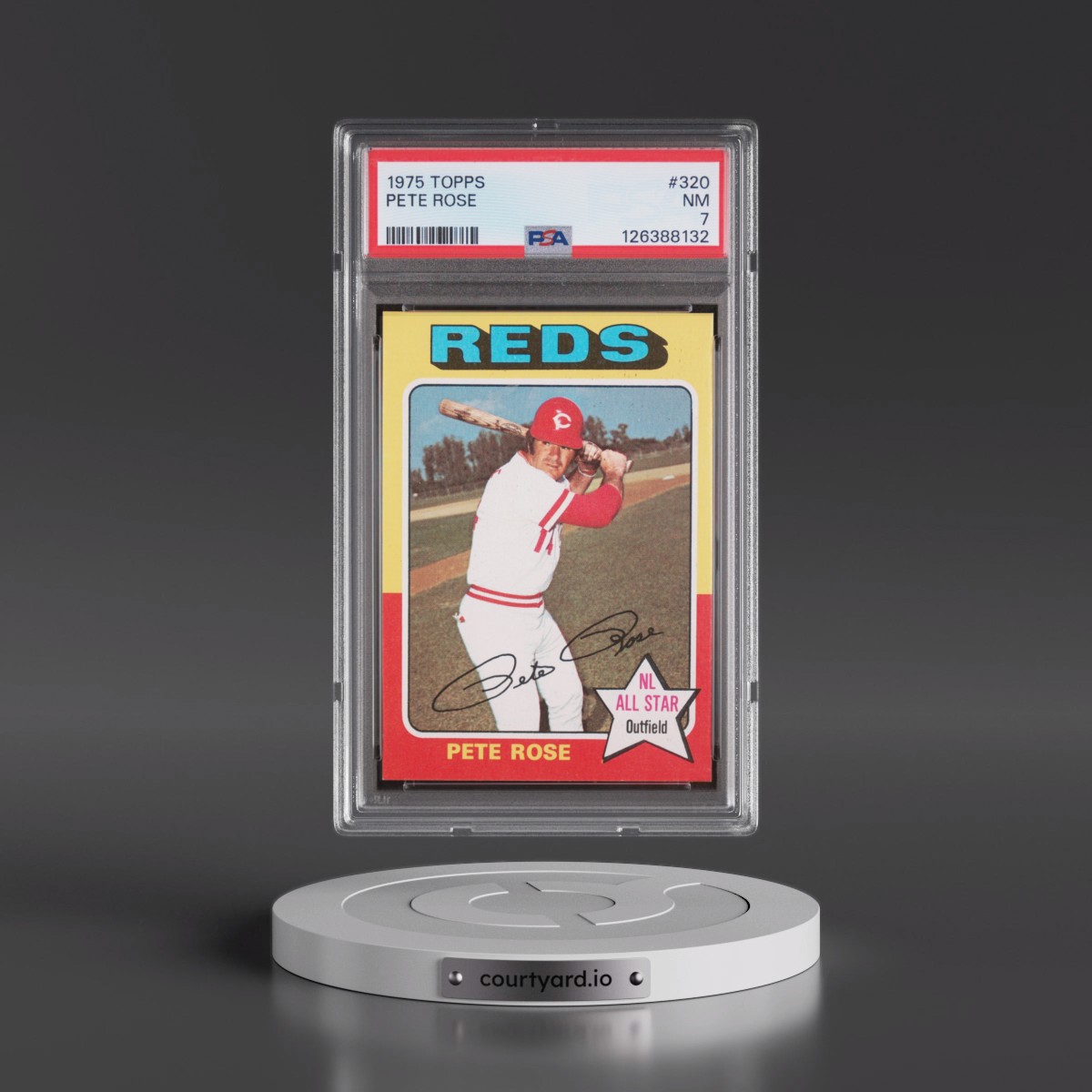 1975 Topps #320 Pete Rose (PSA 7 NM)