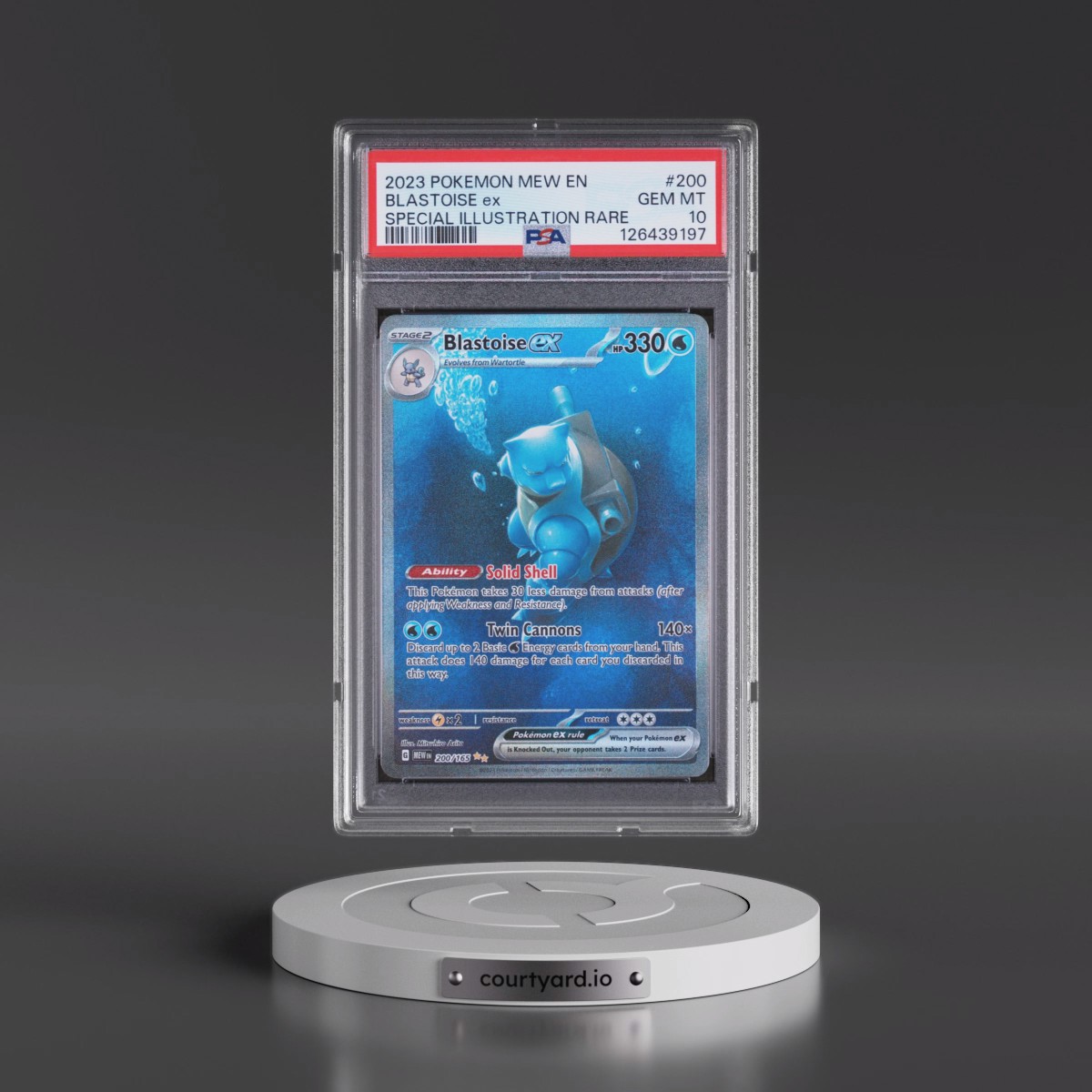 2023 Pokémon Mew EN-151 #200 Blastoise EX - Holo Special Illustration Rare (PSA 10 GEM MINT)