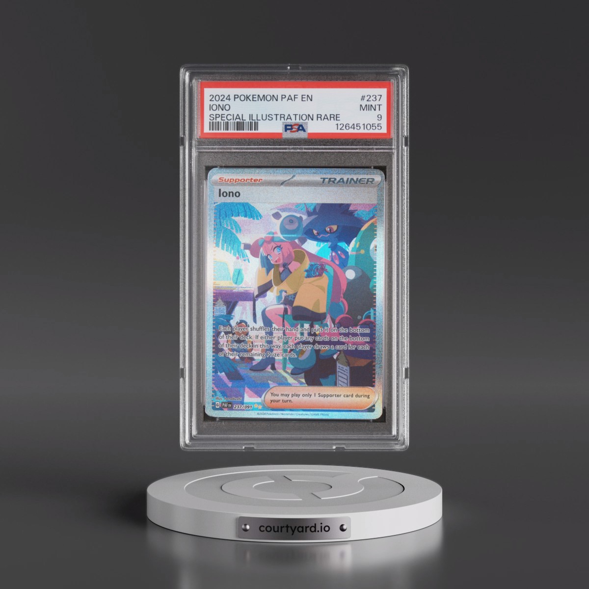 2024 Pokémon Paf EN-Paldean Fates #237 Iono - Special Illustration Rare (PSA 9 MINT)
