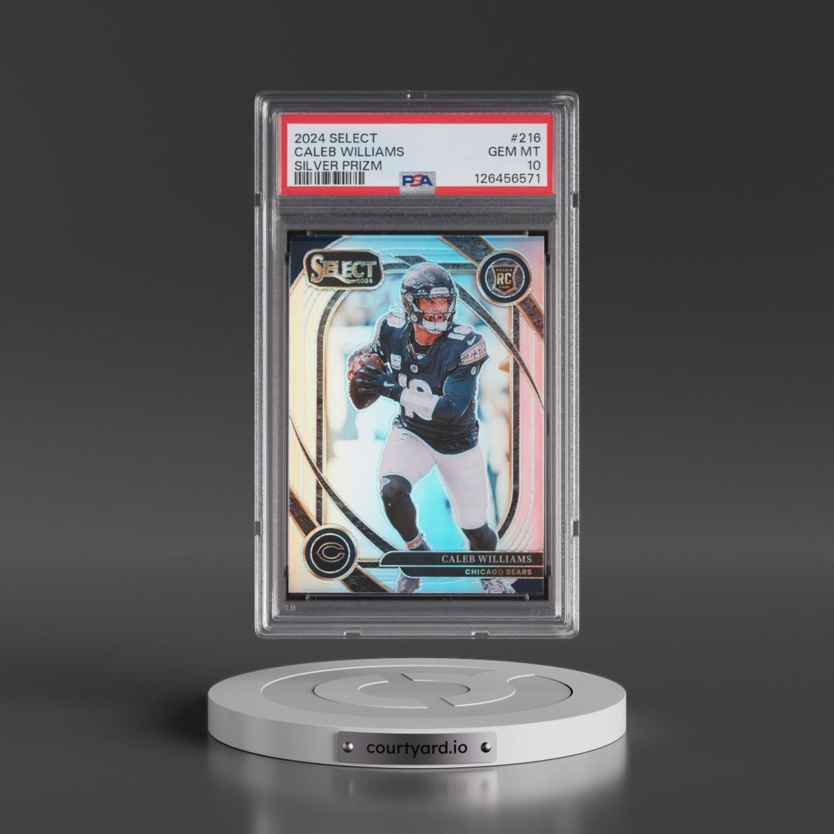 2024 Panini Select #216 Caleb Williams - Silver Prizm (PSA 10 GEM MINT)