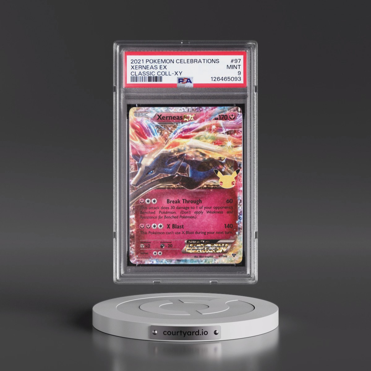 2021 Pokémon Celebrations Classic Collection #97 Xerneas EX - Holo (PSA 9 MINT)