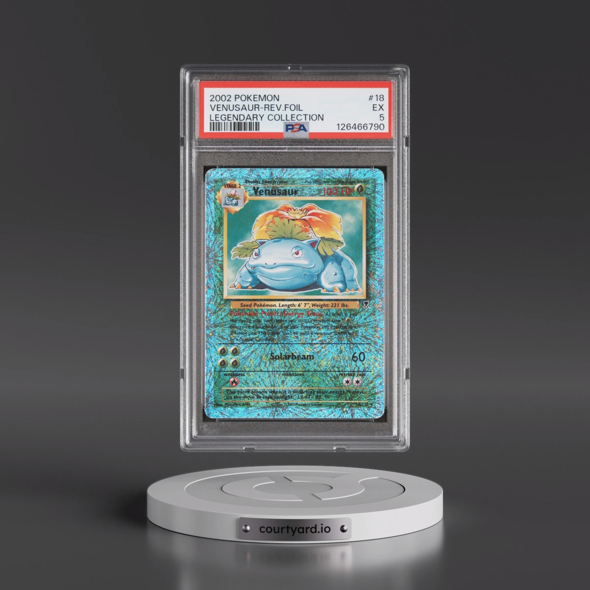 2002 Pokémon Legendary Collection #18 Venusaur - Reverse Foil (PSA 5 EX)