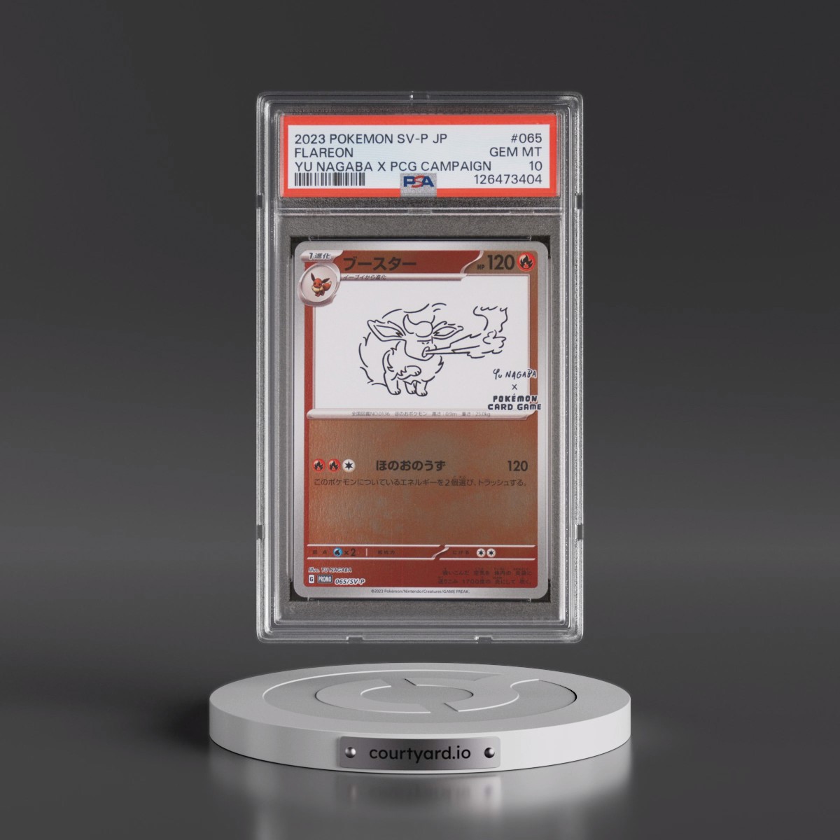 2023 Pokémon SV-P Promo #065 Flareon - YU Nagaba X Pokemon Card Game Campaign (PSA 10 GEM MINT)