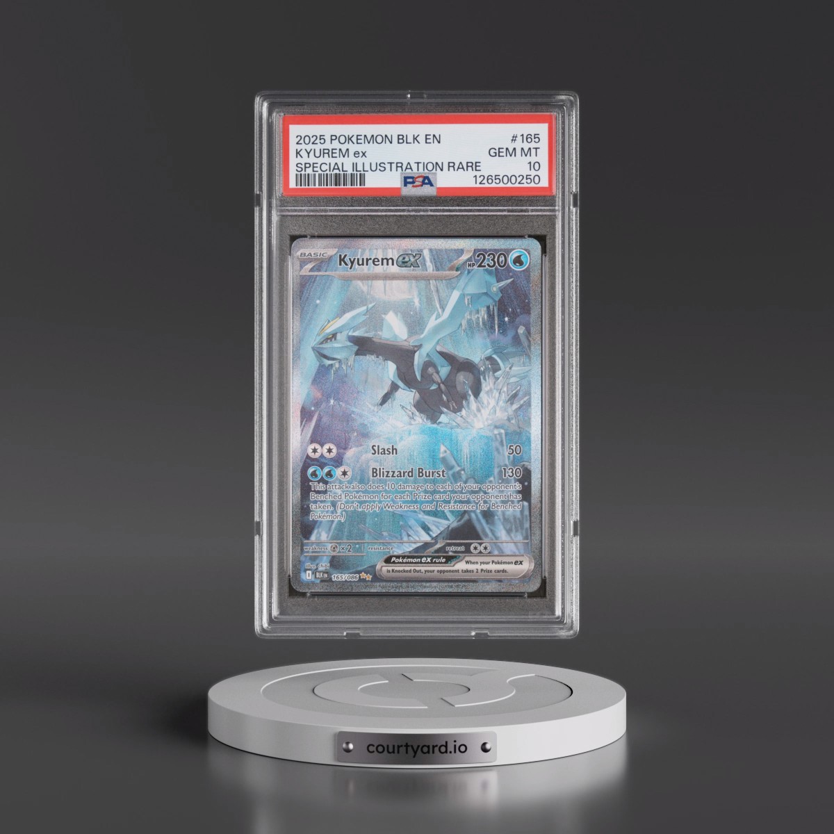 2025 Pokémon Blk EN-Black Bolt #165 Kyurem EX - Holo Special Illustration Rare (PSA 10 GEM MINT)