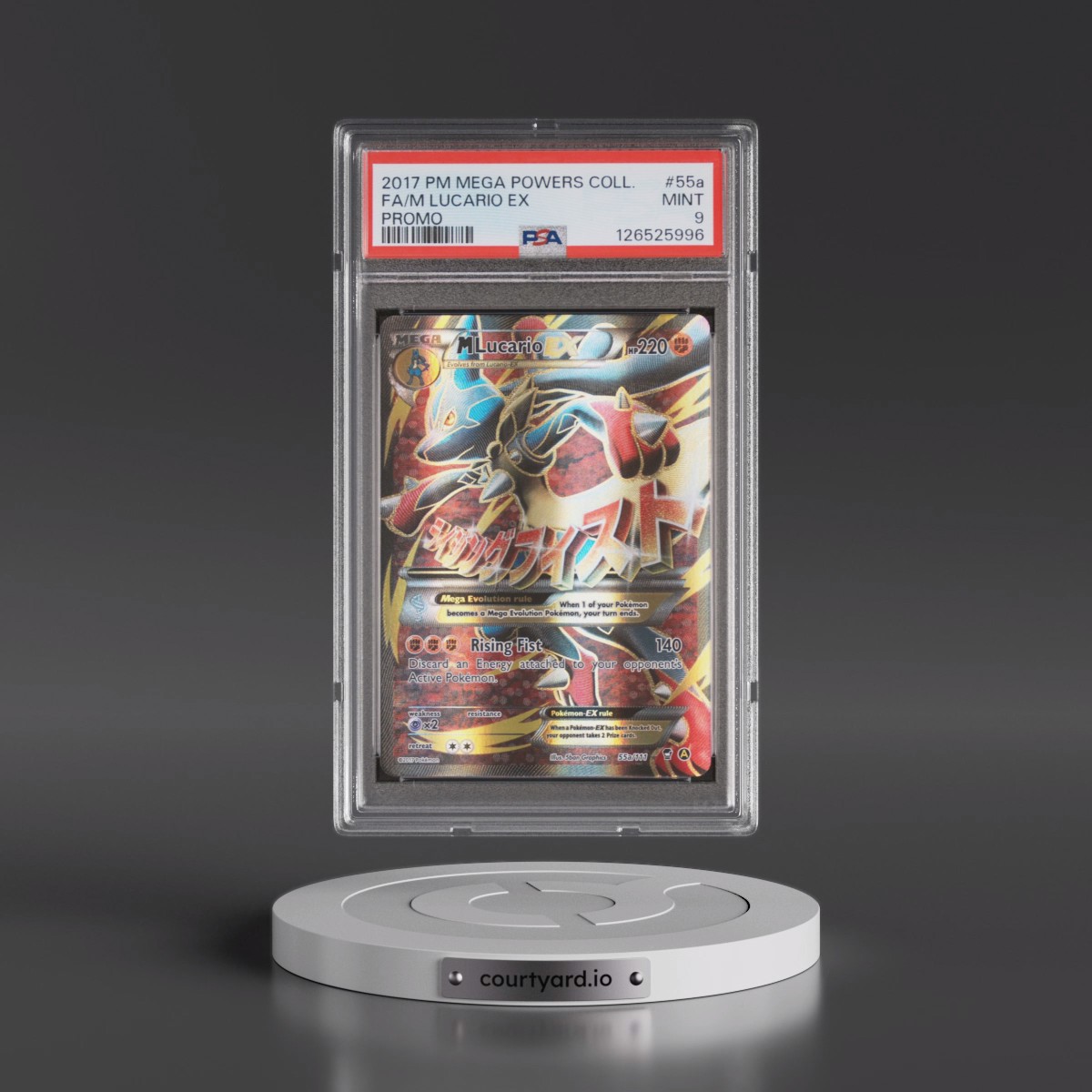 2017 Pokémon Mega Powers Collection Promo #55a M Lucario EX - Holo Full Art (PSA 9 MINT)