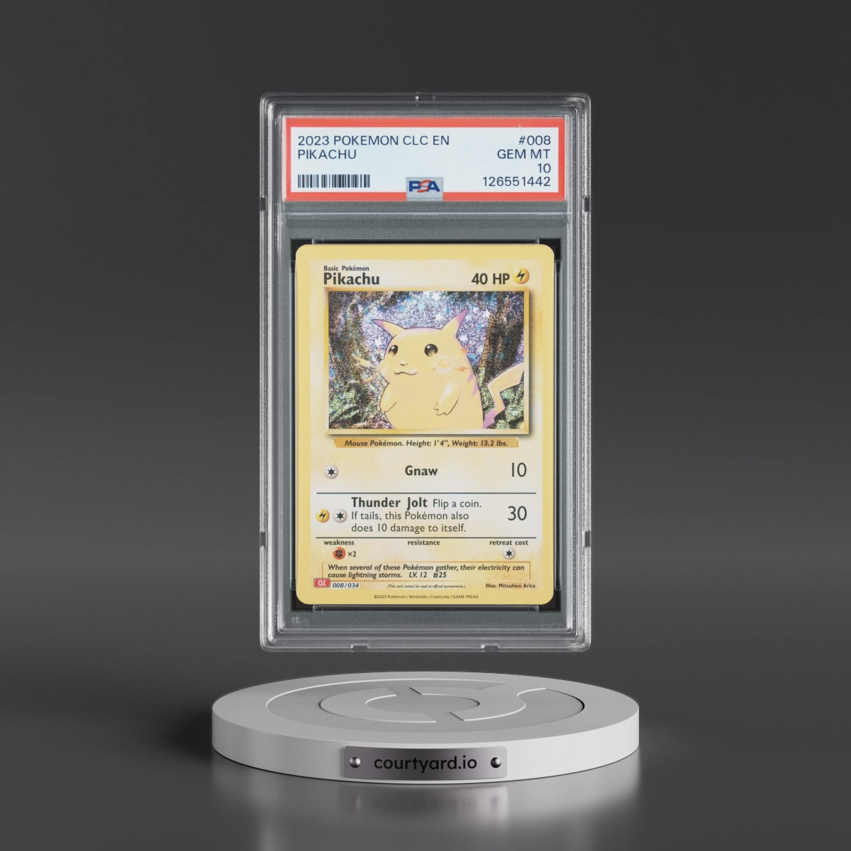 2023 Pokémon Clc-Trading Card Game Classic Charizard & HO-Oh EX Deck #008 Pikachu (PSA 10 GEM MINT)