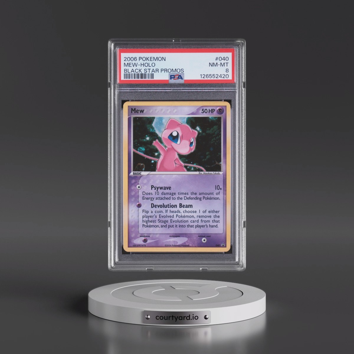 2006 Pokémon Black Star Promos #040 Mew - Holo (PSA 8 NM-MT)
