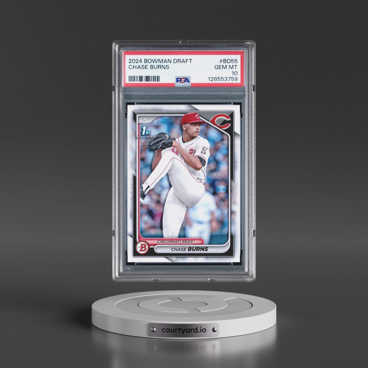 2024 Bowman Draft #BD55 Chase Burns (PSA 10 GEM MINT)
