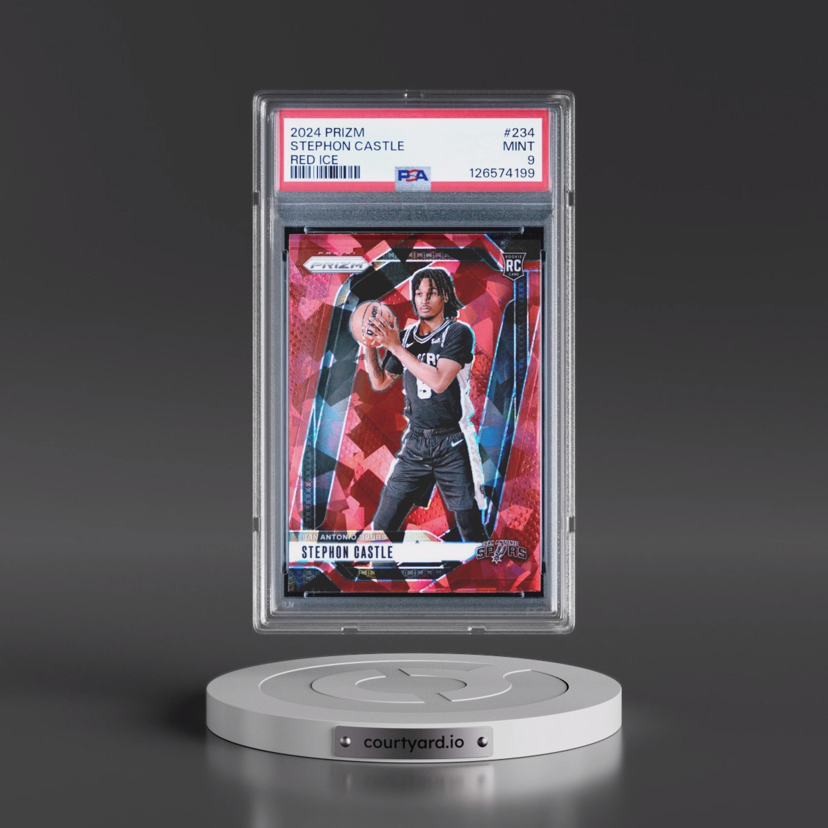 2024 Panini Prizm #234 Stephon Castle - Red Ice (PSA 9 MINT)