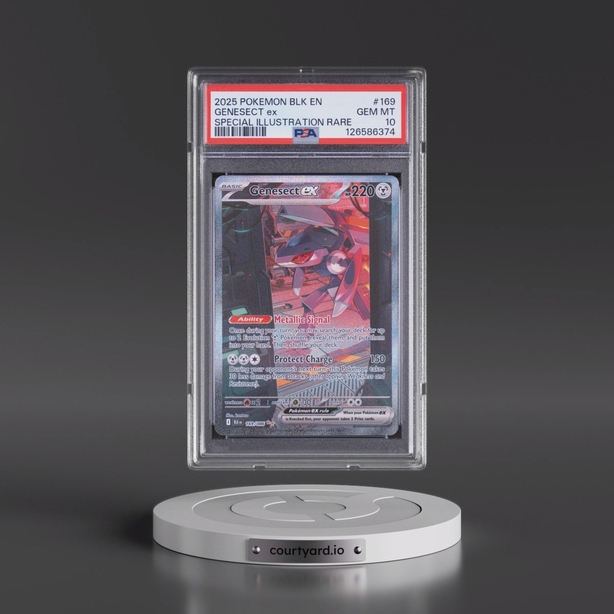 2025 Pokémon Blk EN-Black Bolt #169 Genesect EX - Holo Special Illustration Rare (PSA 10 GEM MINT)