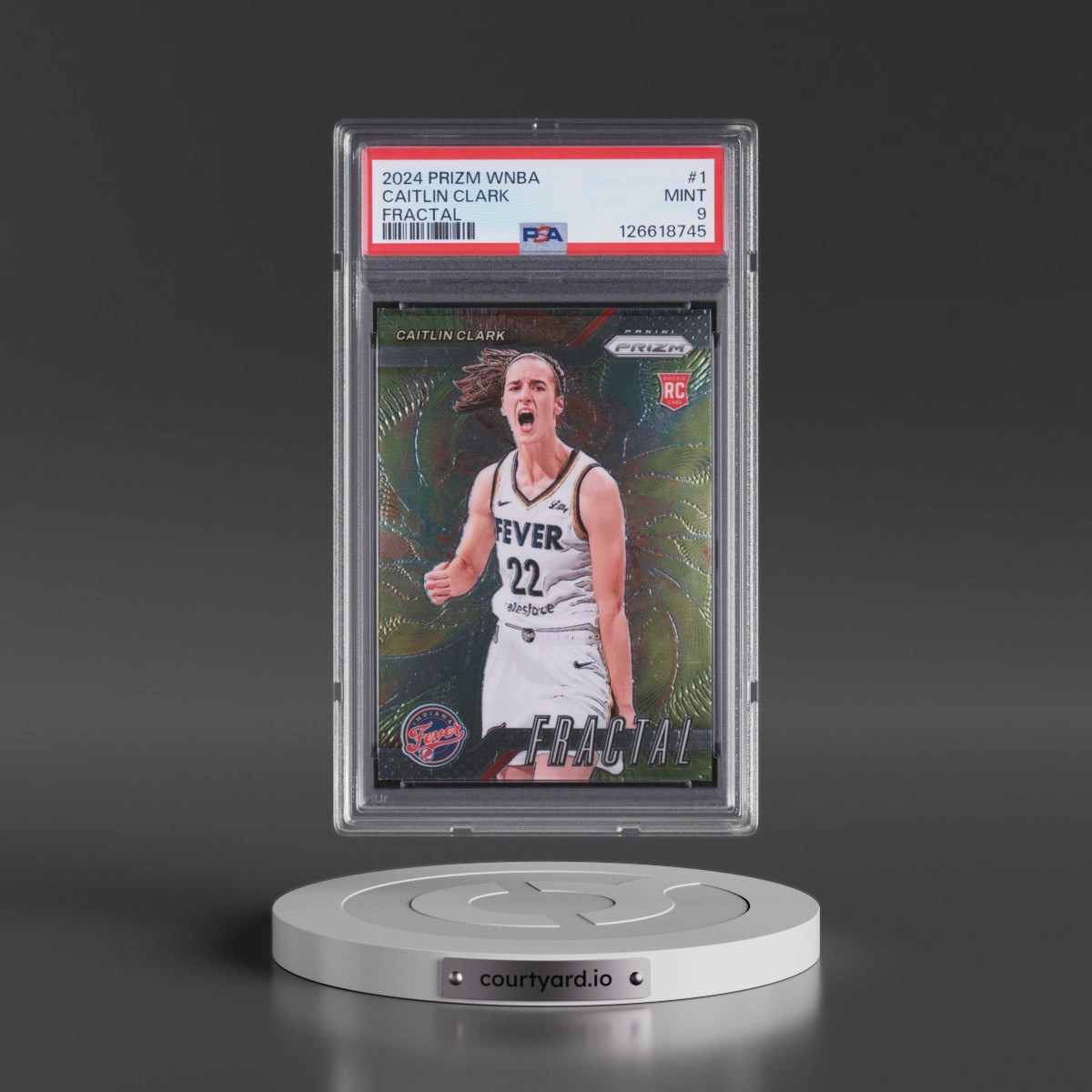 2024 Panini Prizm WNBA Fractal #1 Caitlin Clark (PSA 9 MINT)