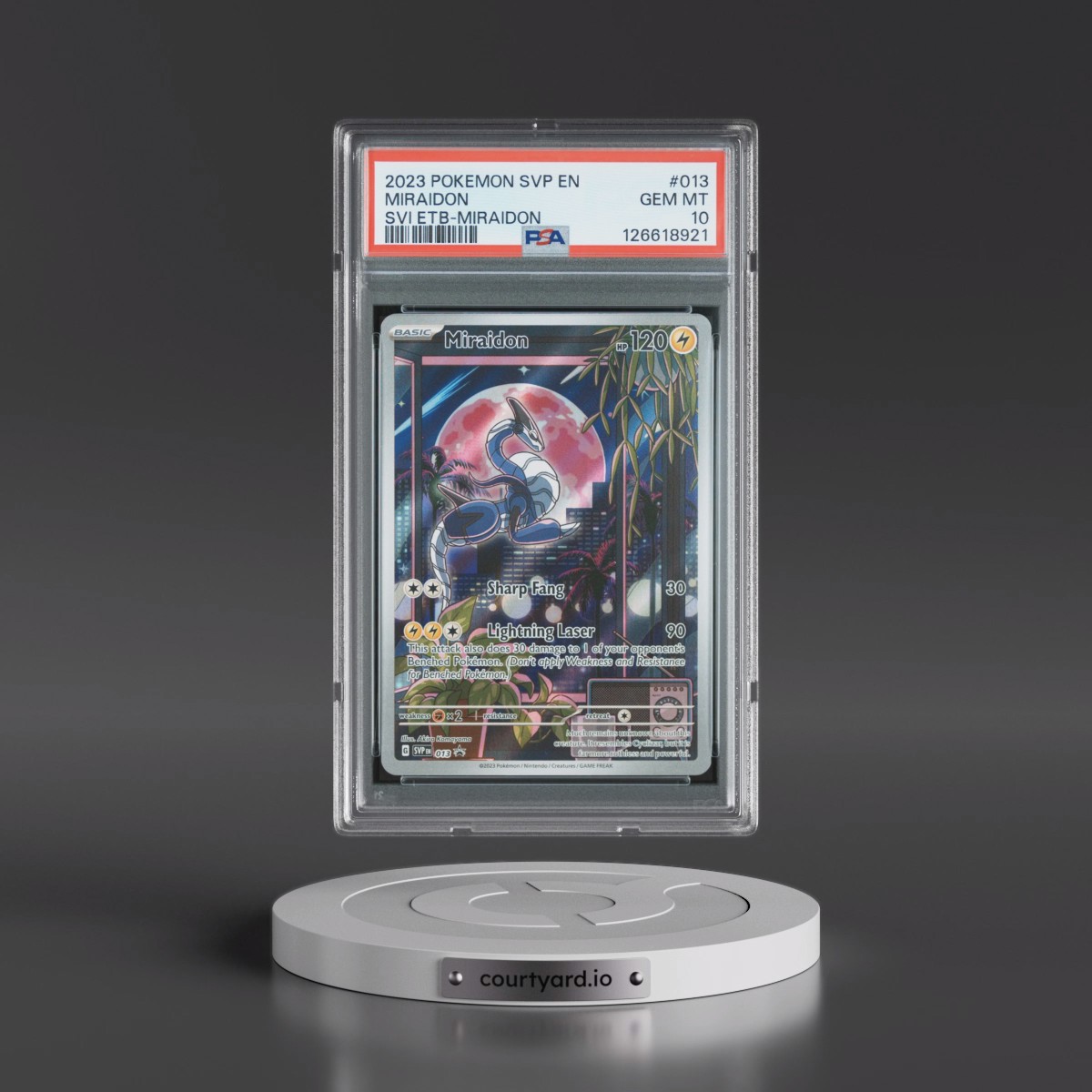 2023 Pokémon Svp EN-SV Black Star Promo #013 Miraidon - Scarlet & Violet Elite Trainer Box-Miraidon (PSA 10 GEM MINT)