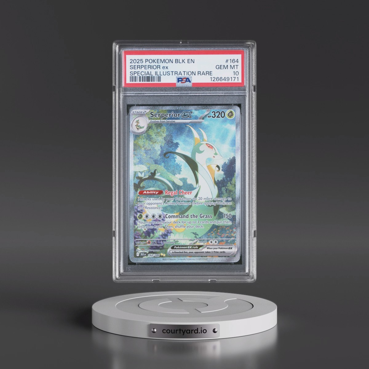 2025 Pokémon Blk EN-Black Bolt #164 Serperior EX - Holo Special Illustration Rare (PSA 10 GEM MINT)