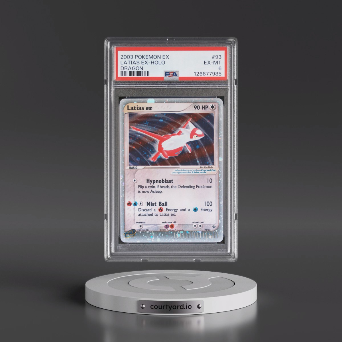 2003 Pokémon EX Dragon #93 Latias EX - Holo Holo (PSA 6 EX-MT)