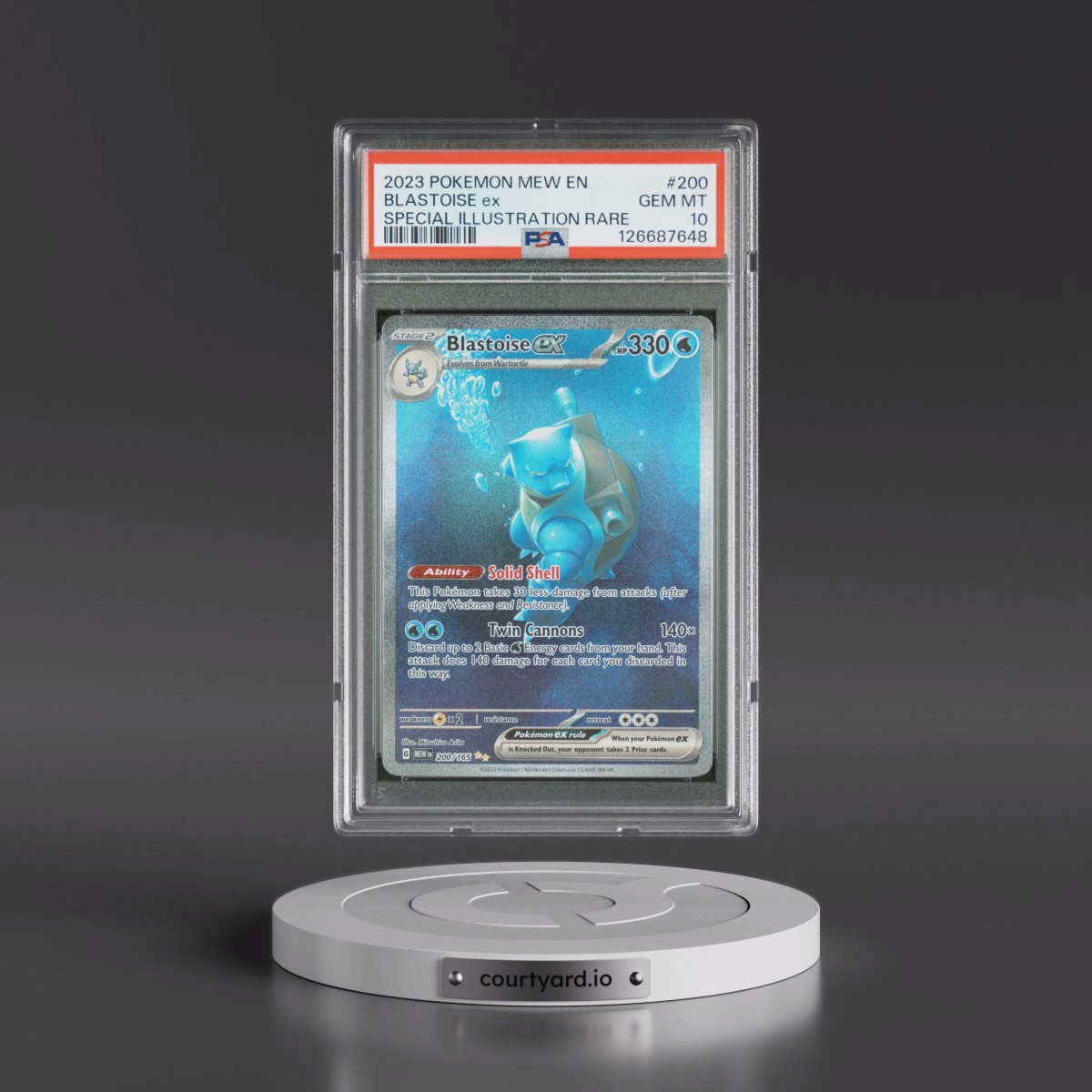 2023 Pokémon Mew EN-151 #200 Blastoise EX - Holo Special Illustration Rare (PSA 10 GEM MINT)