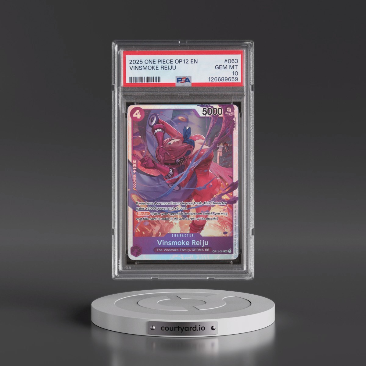2025 One Piece OP12-Legacy of the Master #063 Vinsmoke Reiju (PSA 10 GEM MINT)