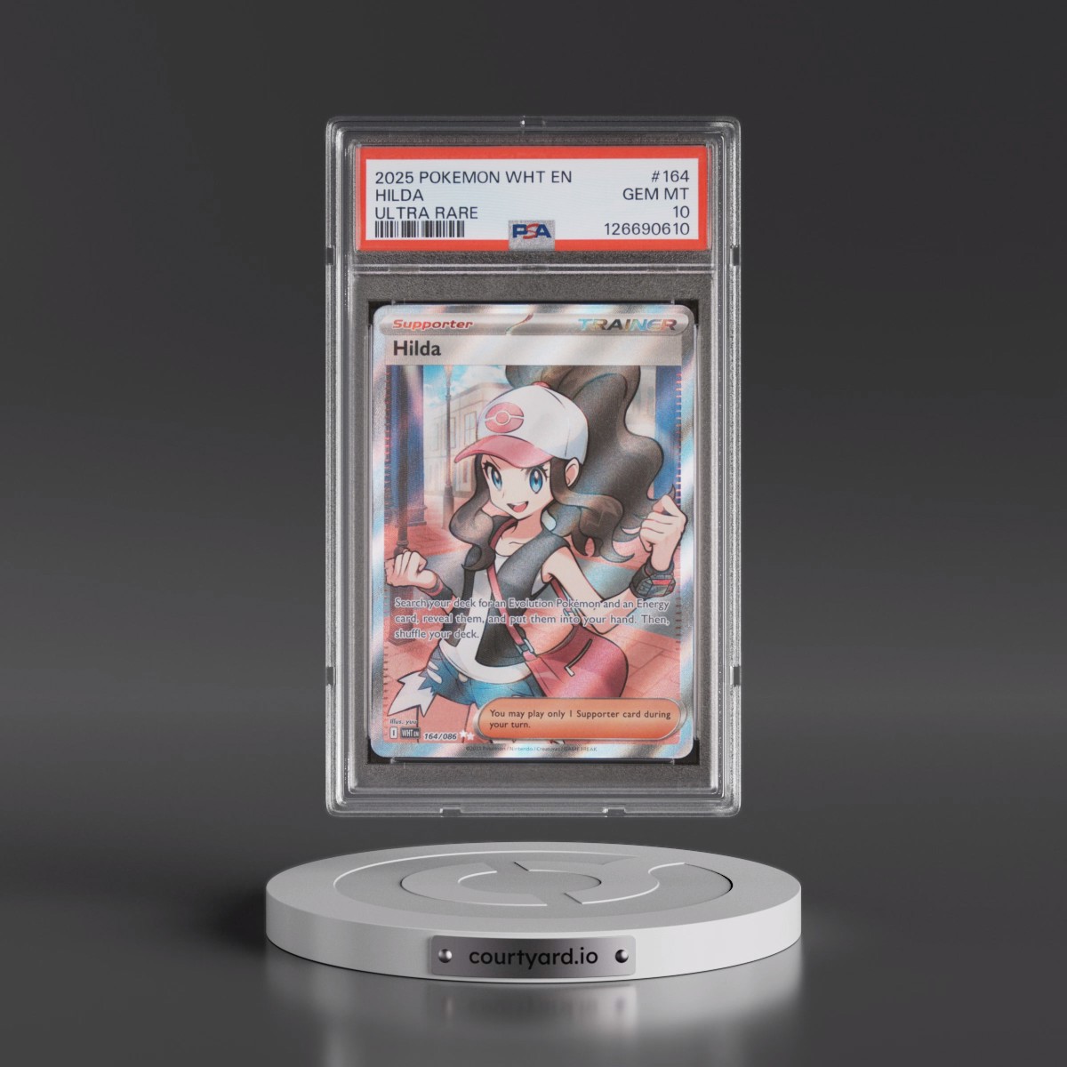 2025 Pokémon Wht EN-White Flare #164 Hilda - Ultra Rare (PSA 10 GEM MINT)
