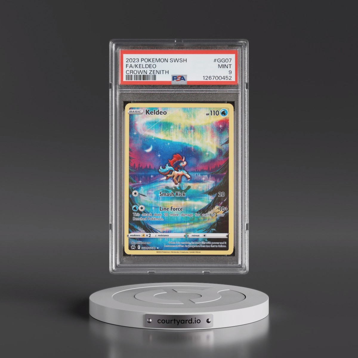 2023 Pokémon Sword and Shield Crown Zenith #GG07 Keldeo - Full Art (PSA 9 MINT)