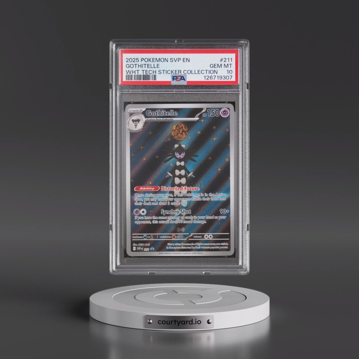 2025 Pokémon Svp EN-SV Black Star Promo #211 Gothitelle - White Flare Tech Sticker Collection (PSA 10 GEM MINT)