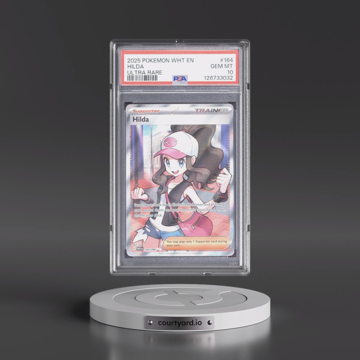2025 Pokémon Wht EN-White Flare #164 Hilda - Ultra Rare (PSA 10 GEM MINT)