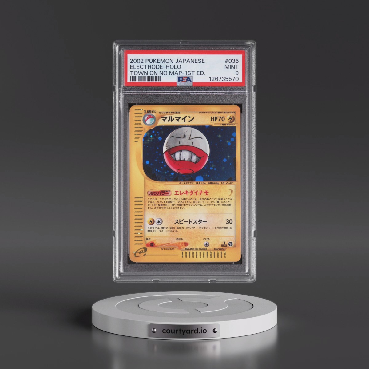 2002 Pokémon the Town on No Map #036 Electrode - 1st Edition Holo (PSA 9 MINT)