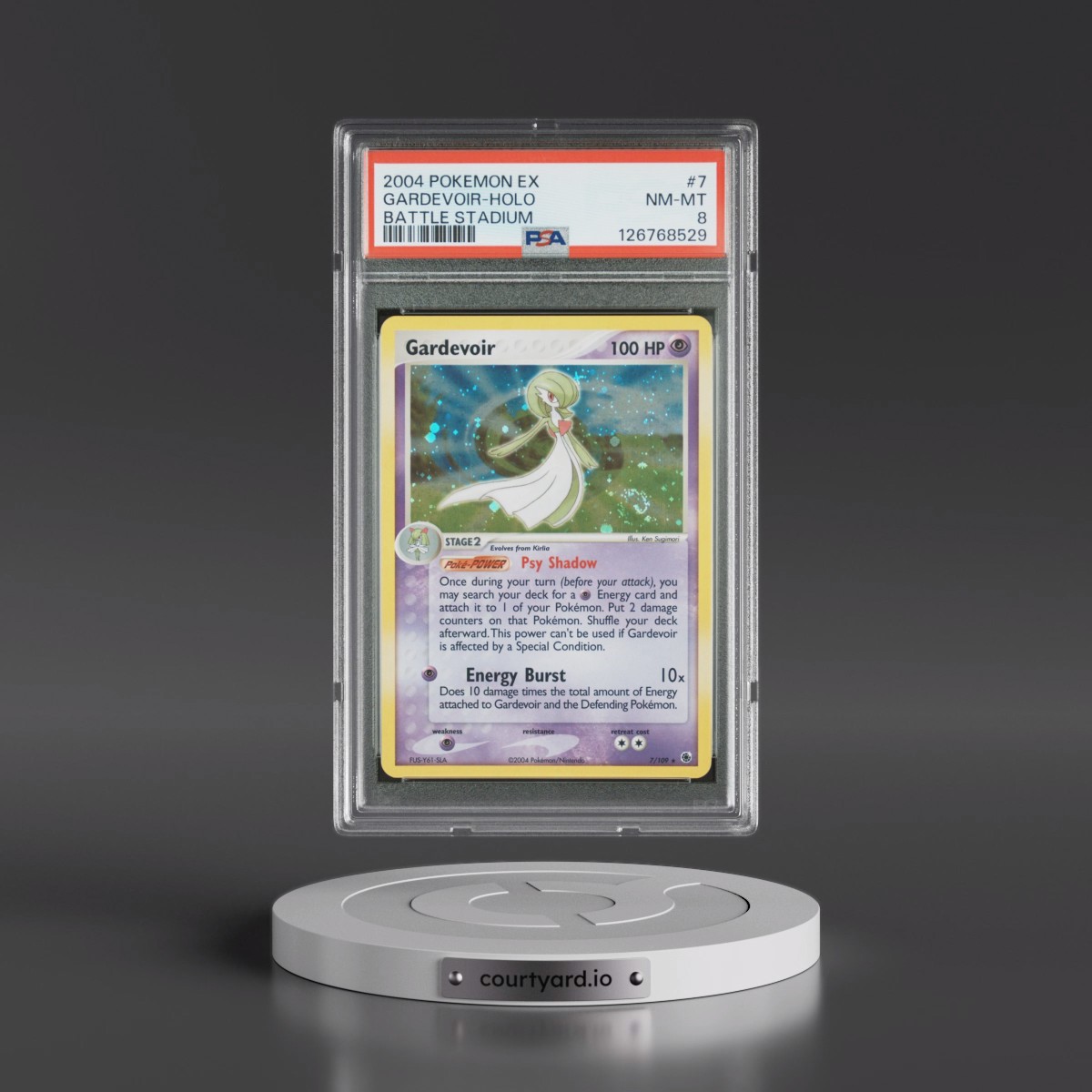 2004 Pokémon EX Battle Stadium #7 Gardevoir - Holo (PSA 8 NM-MT)