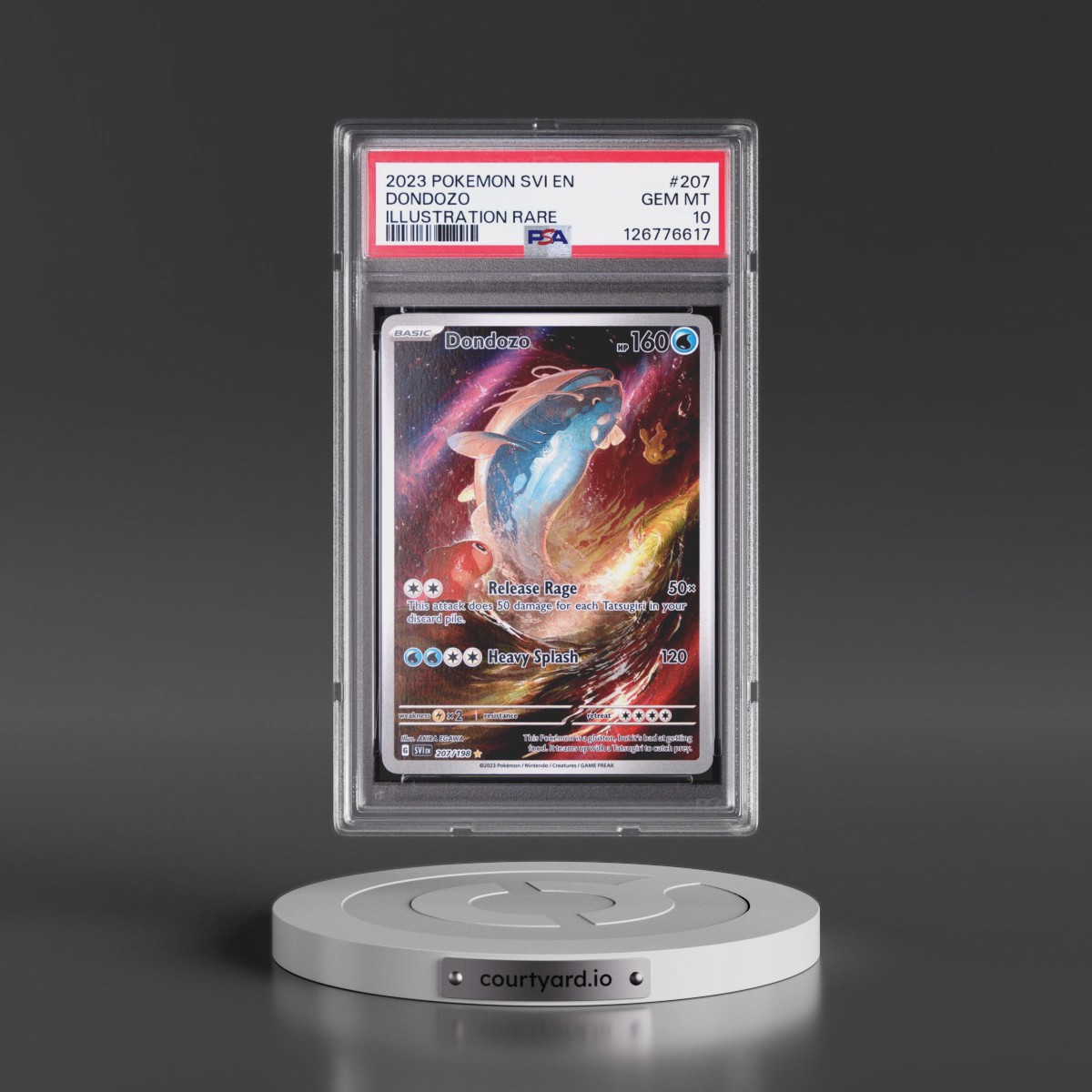 2023 Pokémon Svi EN-Scarlet & Violet #207 Dondozo - Illustration Rare (PSA 10 GEM MINT)