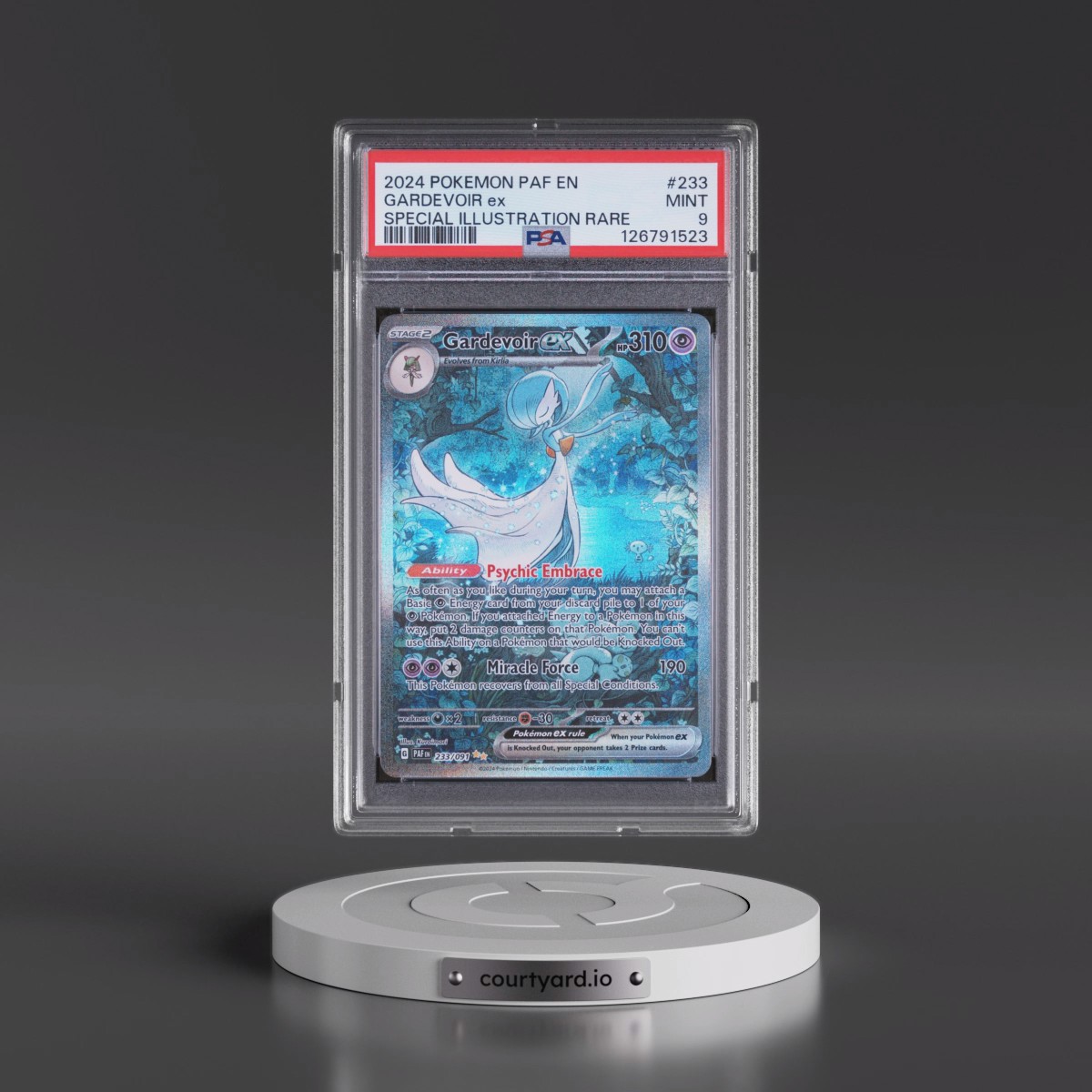 2024 Pokémon Paf EN-Paldean Fates #233 Gardevoir EX - Holo Special Illustration Rare (PSA 9 MINT)