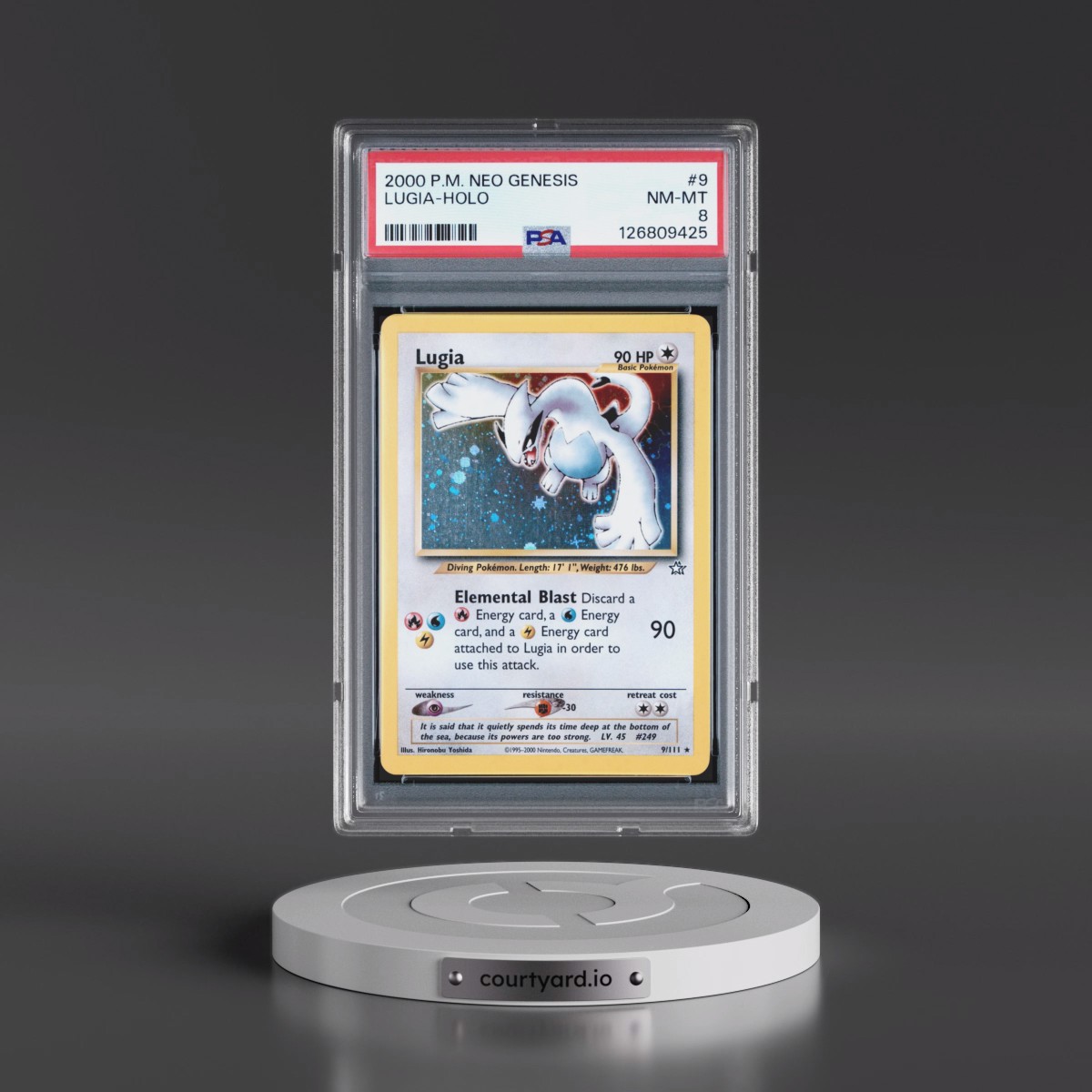 2000 Pokémon Neo Genesis #9 Lugia - Holo (PSA 8 NM-MT)