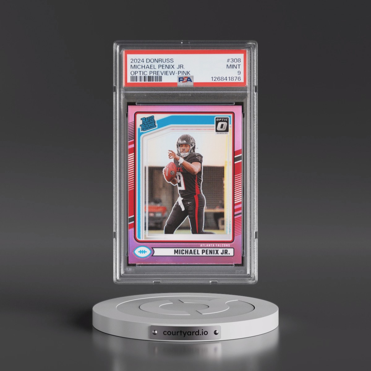 2024 Panini Donruss #308 Michael Penix Jr. - Optic Preview-Pink (PSA 9 MINT)