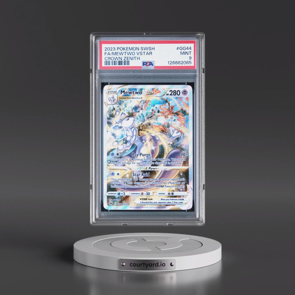 2023 Pokémon Sword and Shield Crown Zenith #GG44 Mewtwo Vstar - Full Art (PSA 9 MINT)