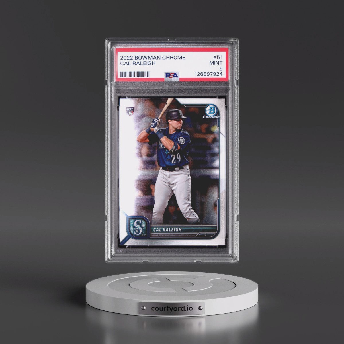 2022 Bowman Chrome #51 Cal Raleigh (PSA 9 MINT)