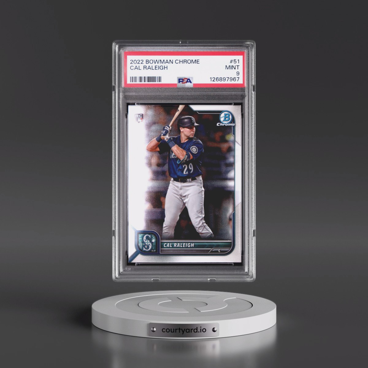 2022 Bowman Chrome #51 Cal Raleigh (PSA 9 MINT)