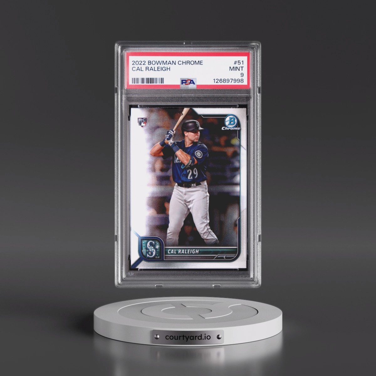 2022 Bowman Chrome #51 Cal Raleigh (PSA 9 MINT)