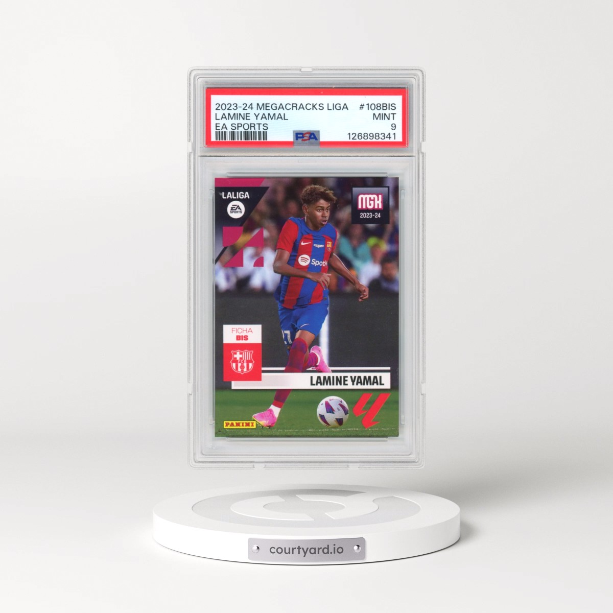 2023-24 Panini Megacracks Laliga EA Sports #108BIS Lamine Yamal (PSA 9 MINT)
