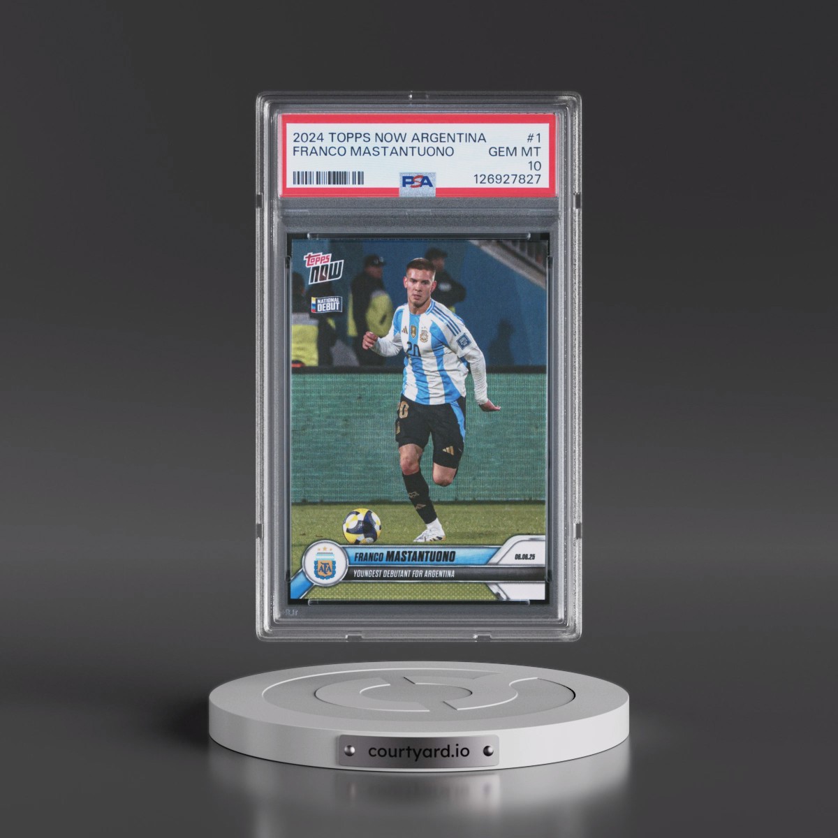 2024 Topps Now Argentina #1 Franco Mastantuono (PSA 10 GEM MINT)