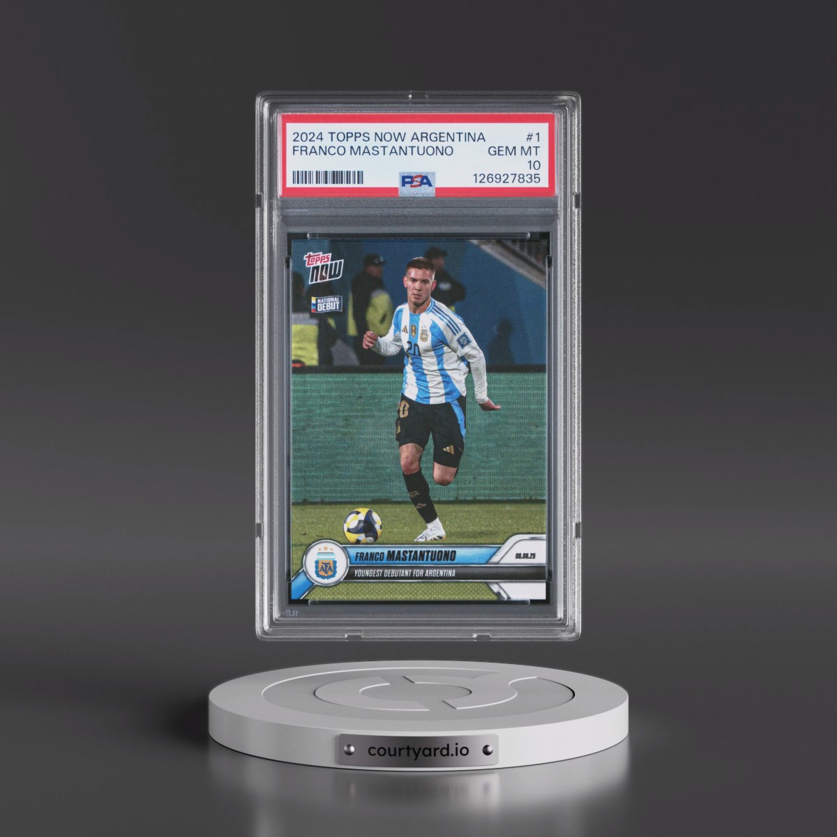 2024 Topps Now Argentina #1 Franco Mastantuono (PSA 10 GEM MINT)