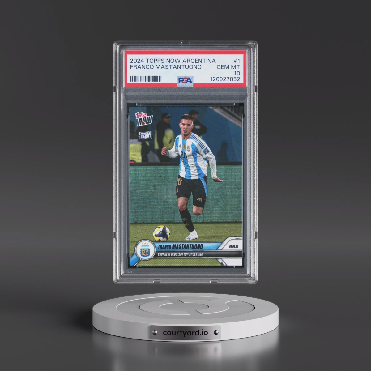 2024 Topps Now Argentina #1 Franco Mastantuono (PSA 10 GEM MINT)