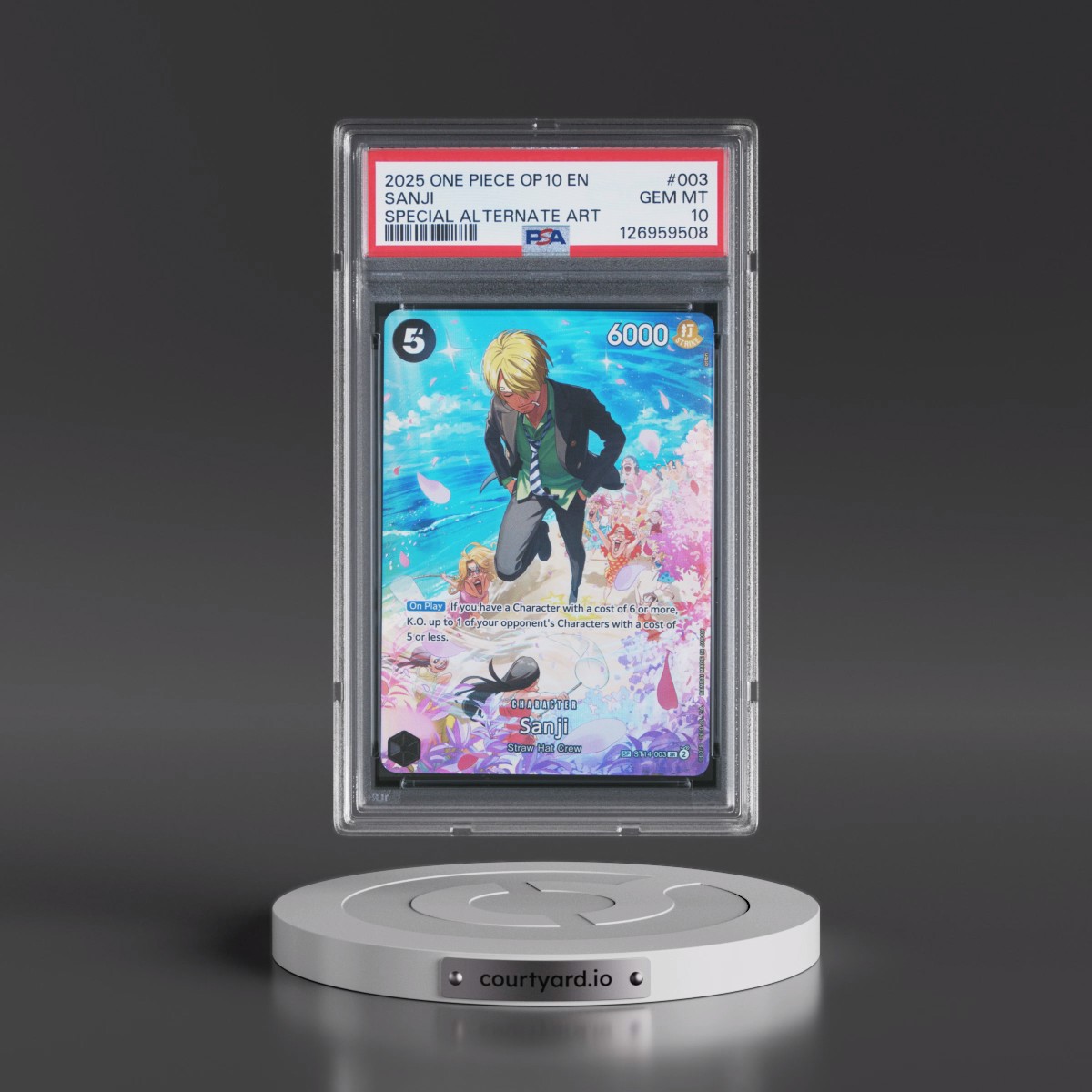 2025 One Piece OP10-Royal Blood #003 Sanji - Special Alternate Art (PSA 10 GEM MINT)